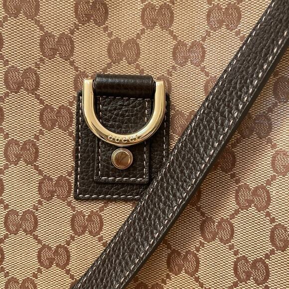 Gucci Brown Abbey D-Ring Hobo GG Canvas crossbody Bag - Picture 3 of 12